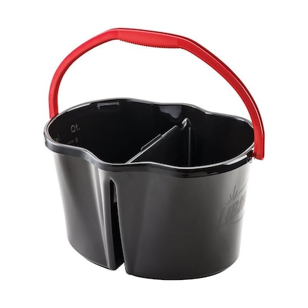 Libman Libman High Power Dual Compartment 4 gal Bucket Black/Red 1055